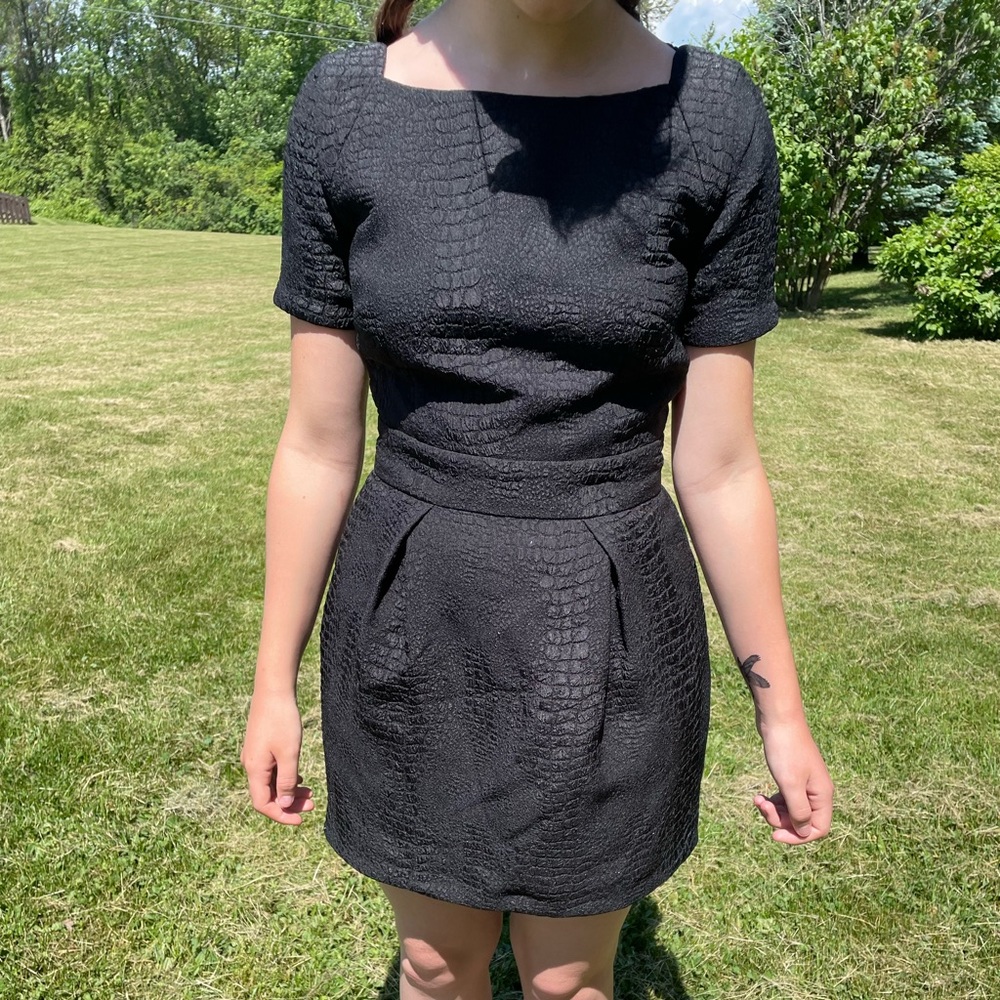 Snake Print Mini Cocktail Dress